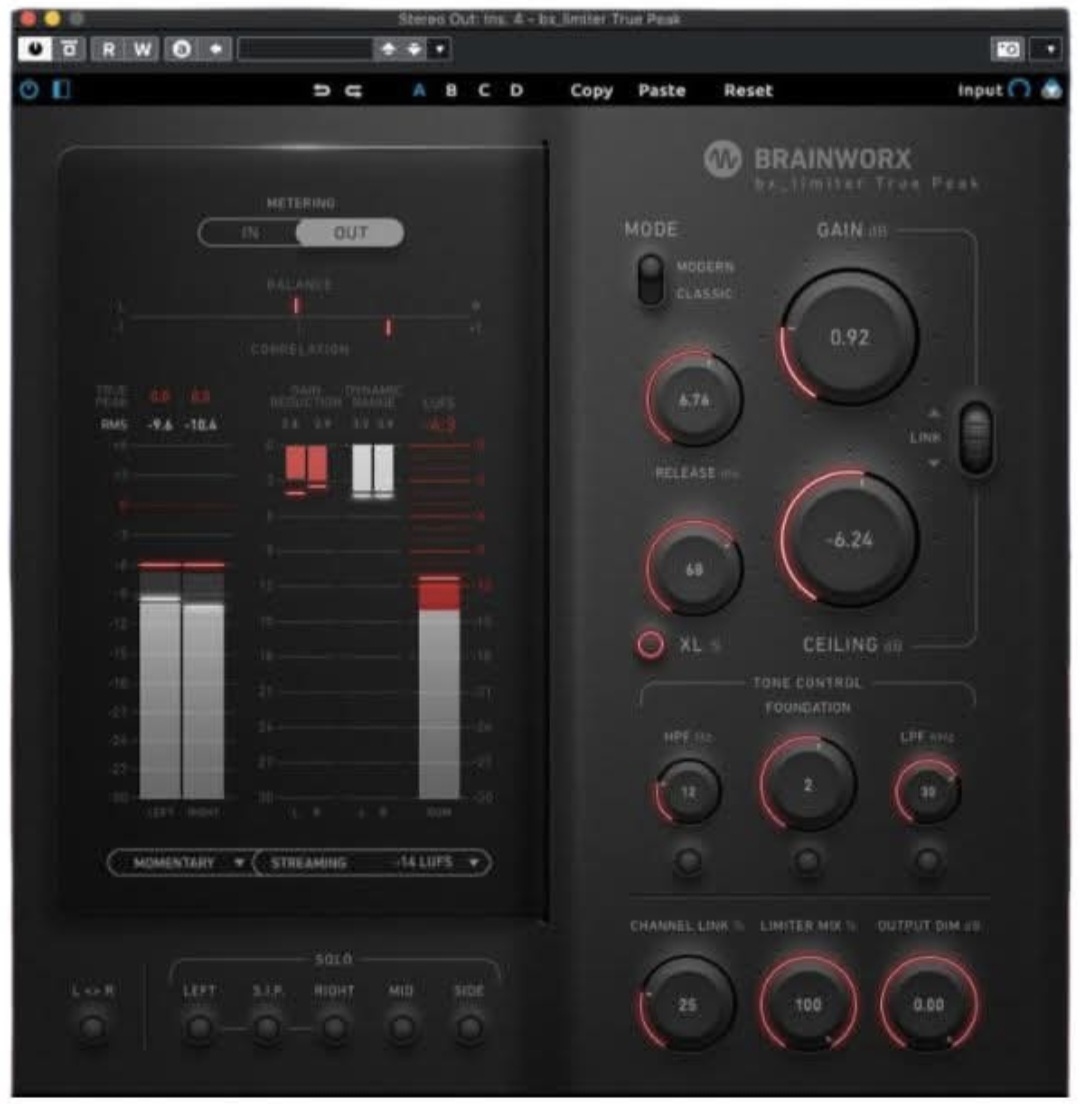 Plugin Alliance Bx limiter True peak