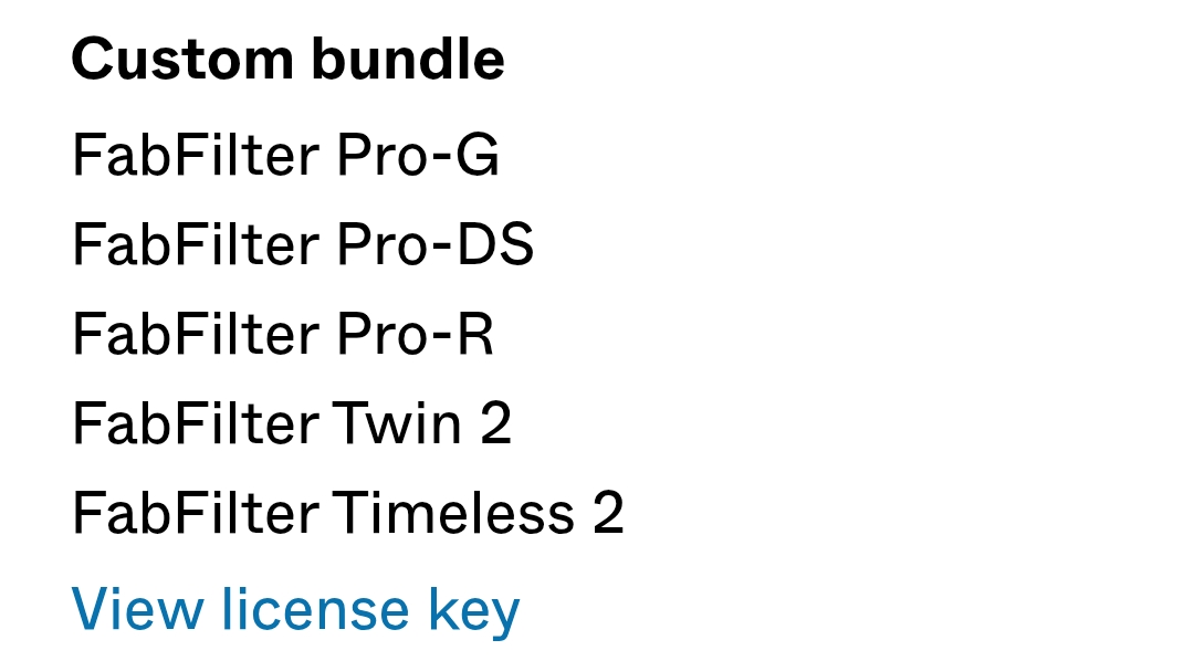 Fabfilter Custom bundle