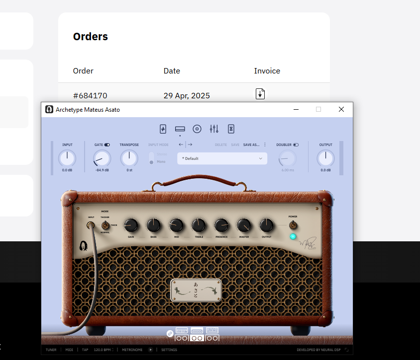 Neural DSP Archetype Mateus Asato (Sale $75)