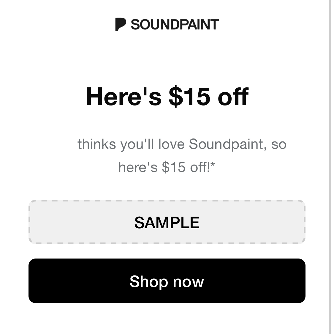 Soundpaint $15 Voucher (free)