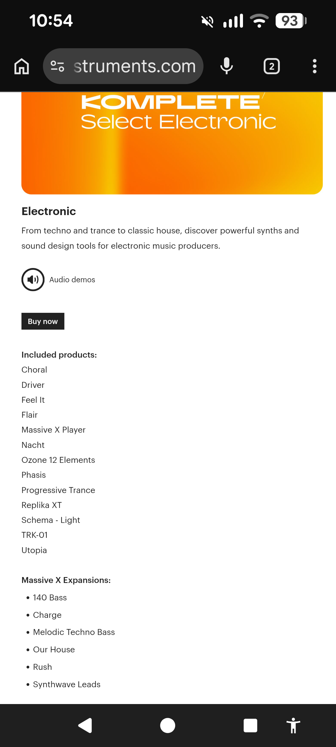 Native Instruments Select Electronic