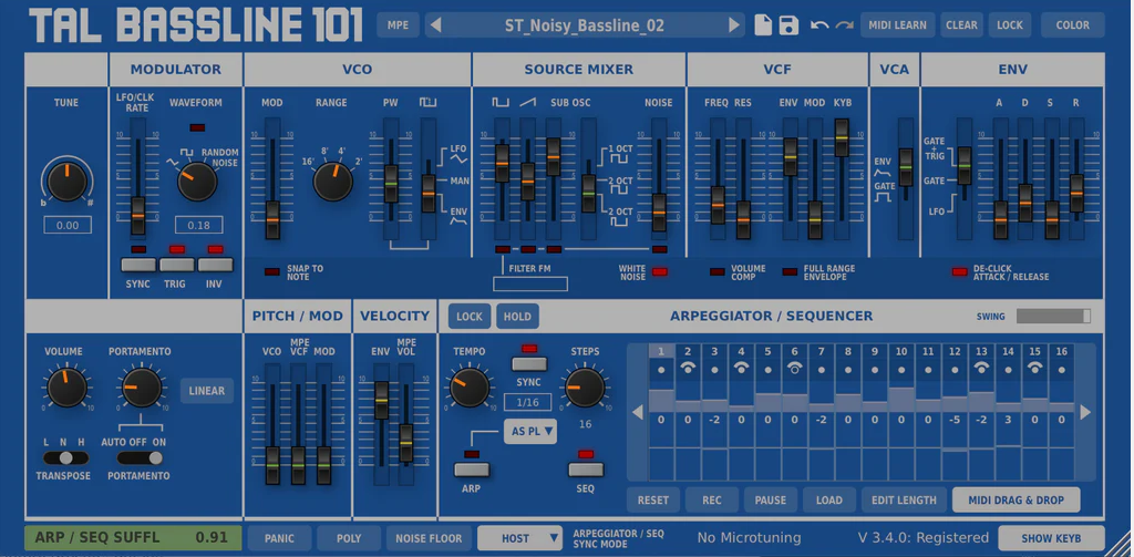 TAL-Togu Audio line TAL-BassLine-101