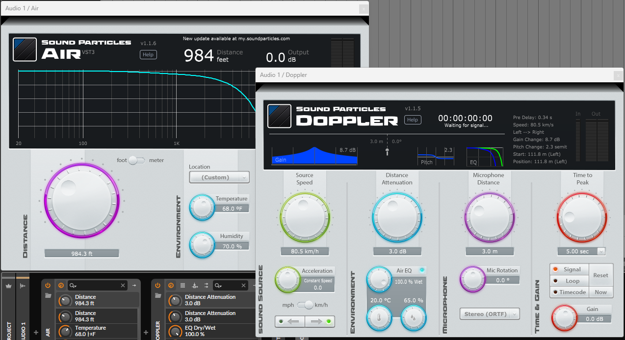 Sound Particles Doppler + Air
