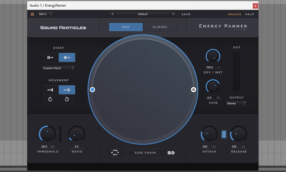 Sound Particles Energy Panner