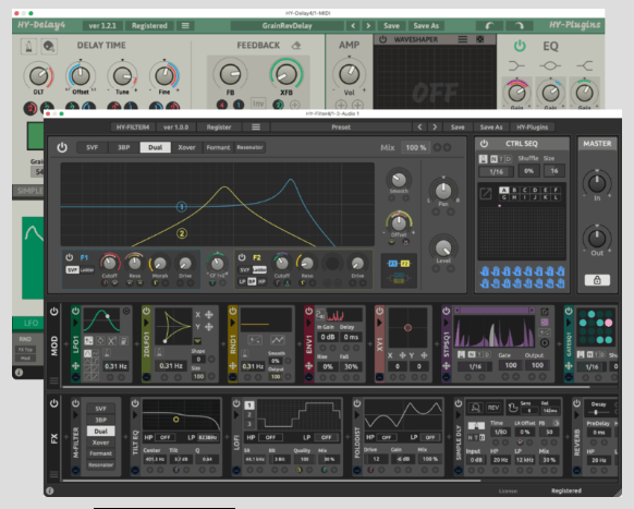 HY-Plugins Delay4 + Filter4