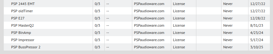 PSP Audioware 7 plugins bundle