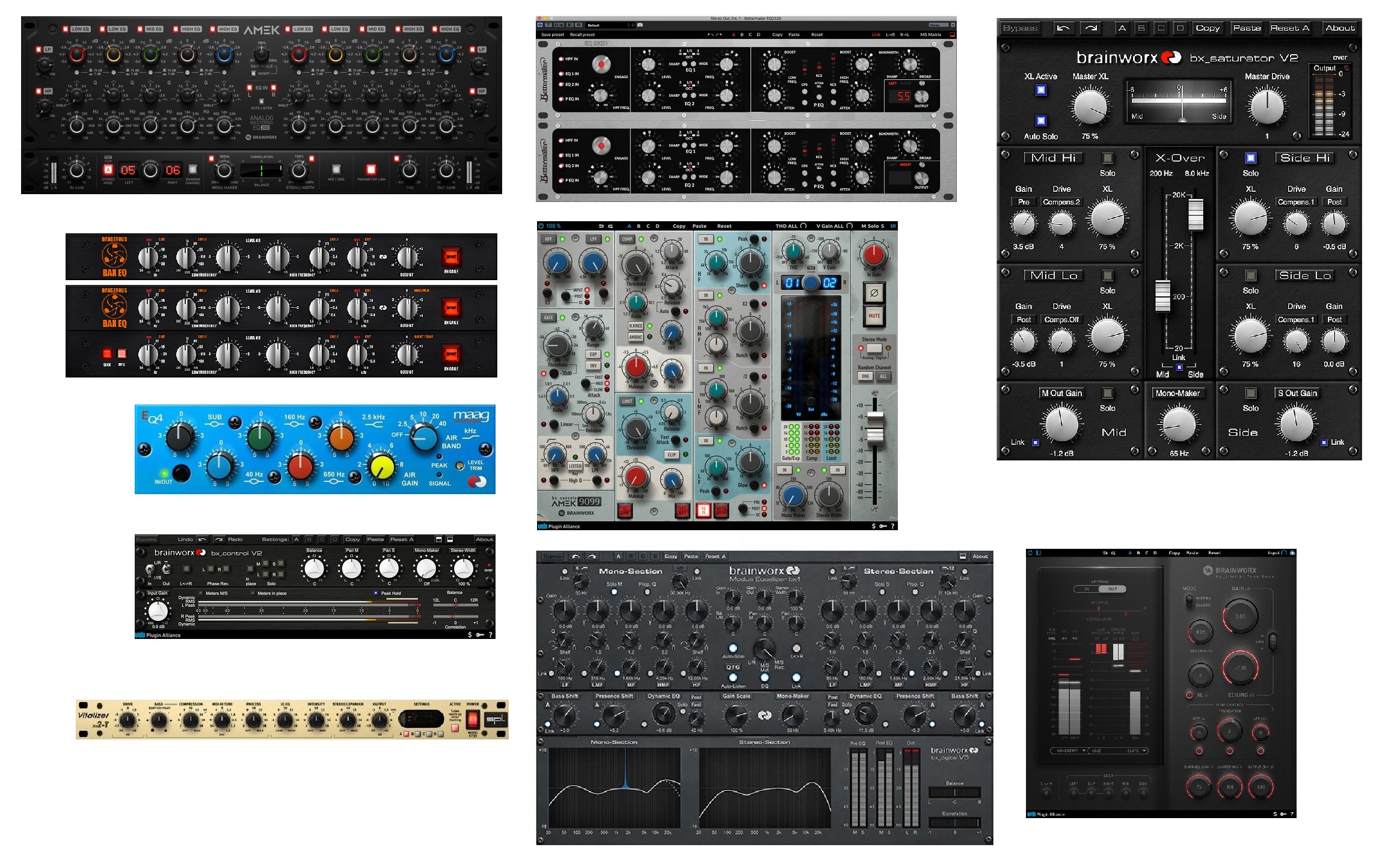Plugin Alliance 10 Plug-ins: AMEK Bettermaker BAX True Peak + More