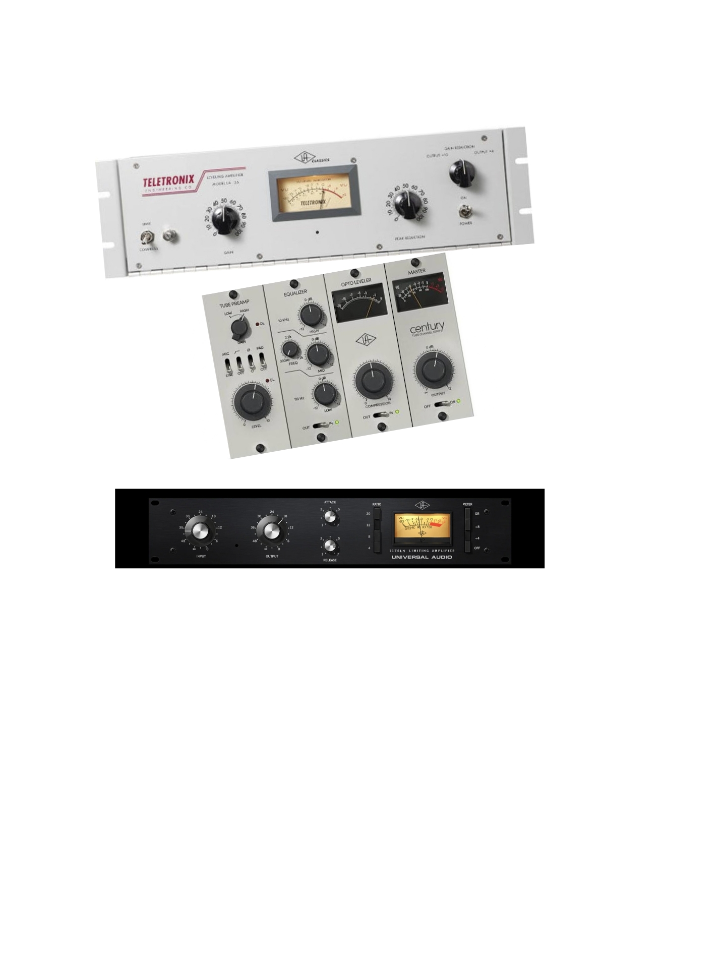 Universal Audio uad 1176,2A, Century tube channel strip