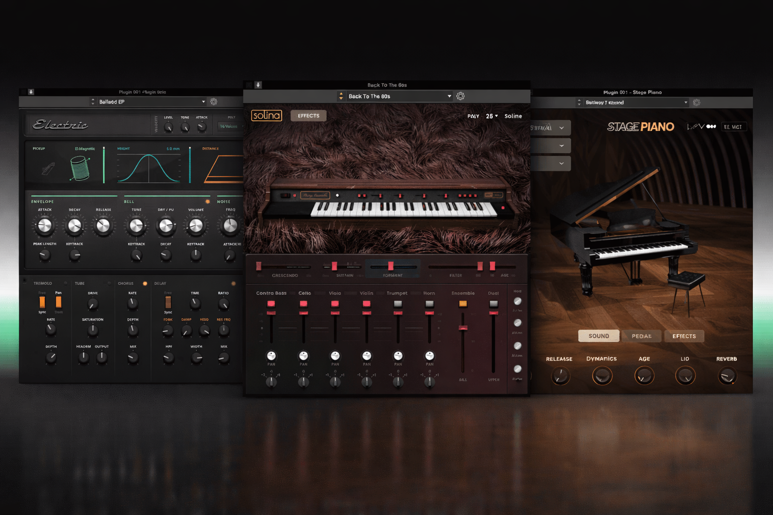 Air Music Tech Stage Piano, Solina and Electric