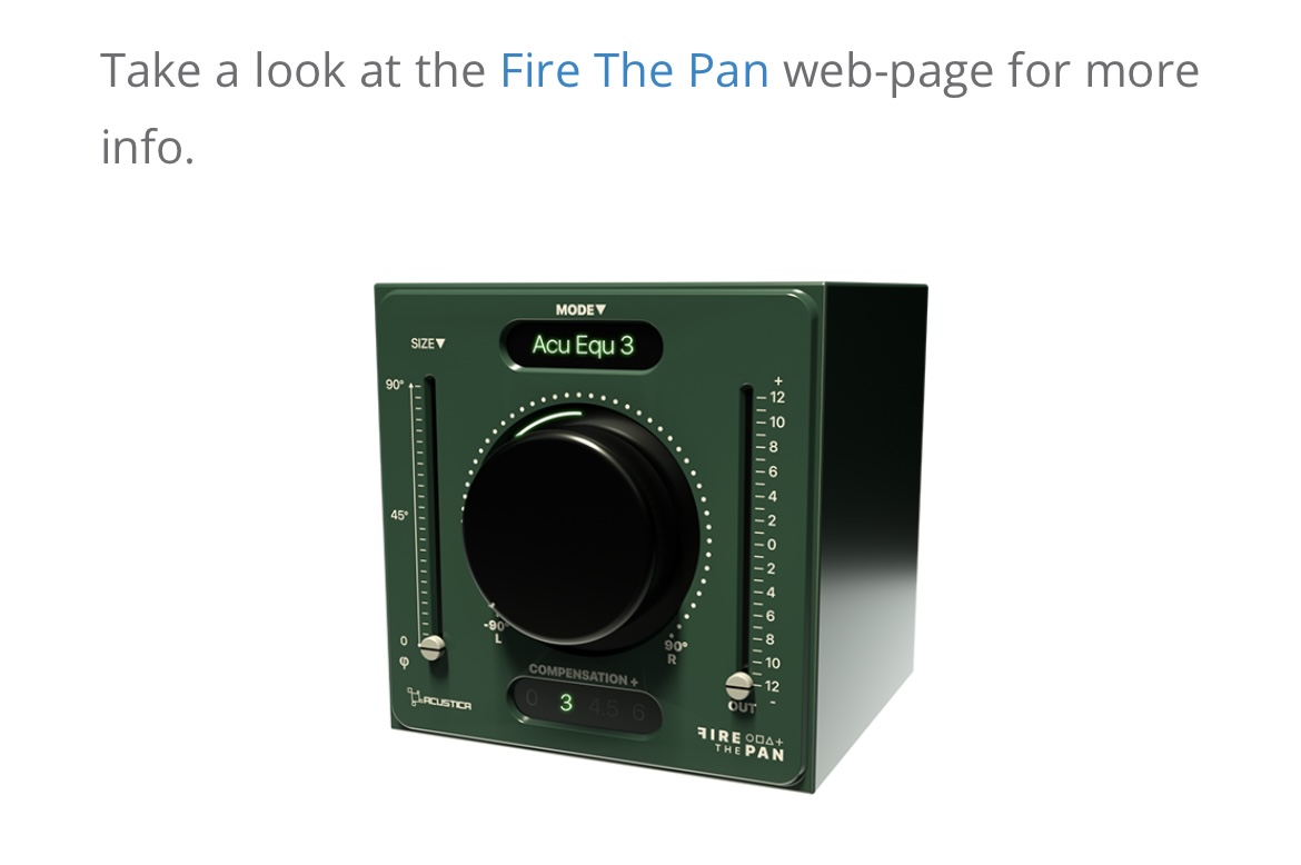 Acustica Audio fire the pan