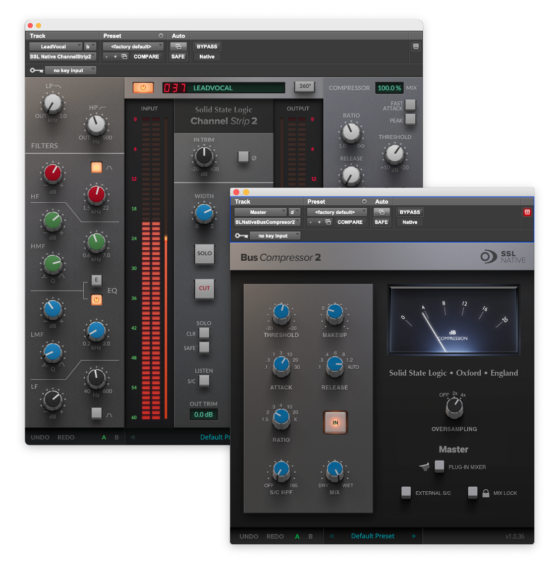 Solid State Logic Native Channel Strip 2 and SSL Bus Compressor 2