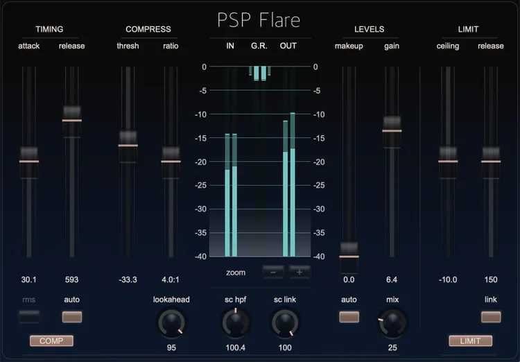 PSP Audioware Flare Compression & Dynamics Plug-in