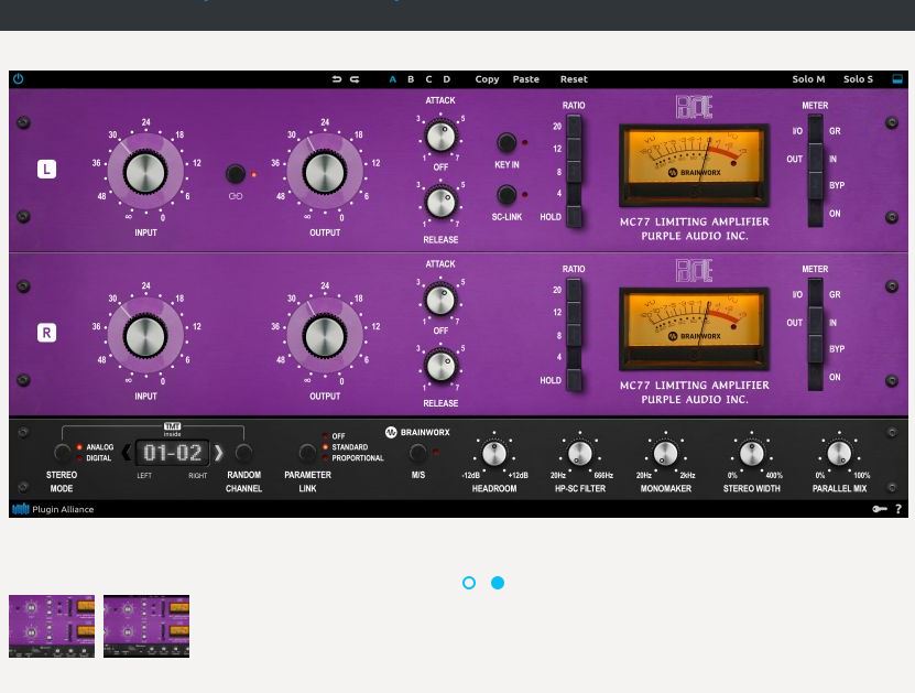 Plugin Alliance Purple Audio MC77
