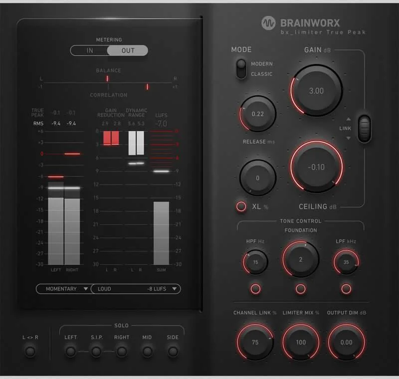 Brainworx BX_LIMITER TRUE PEAK