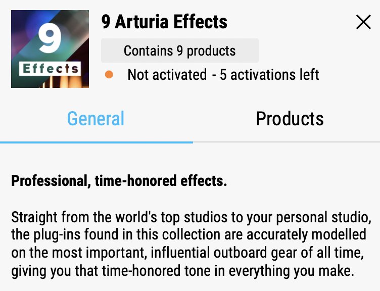 Arturia 9 Arturia Effects