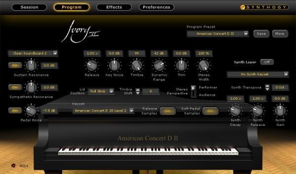 Synthogy Ivory II (Grand pianos, Italian and American D)