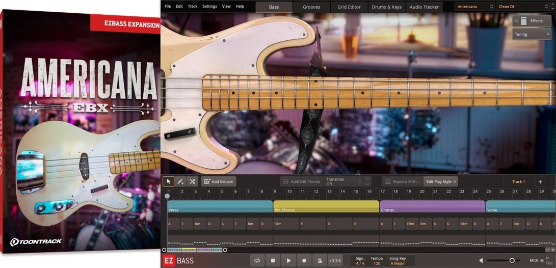 Toontrack Americana EBX - for EZbass