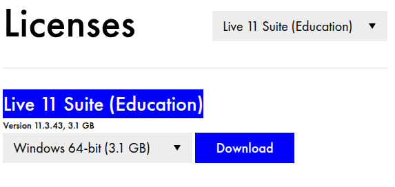 Ableton Live 11 Suite (Education)