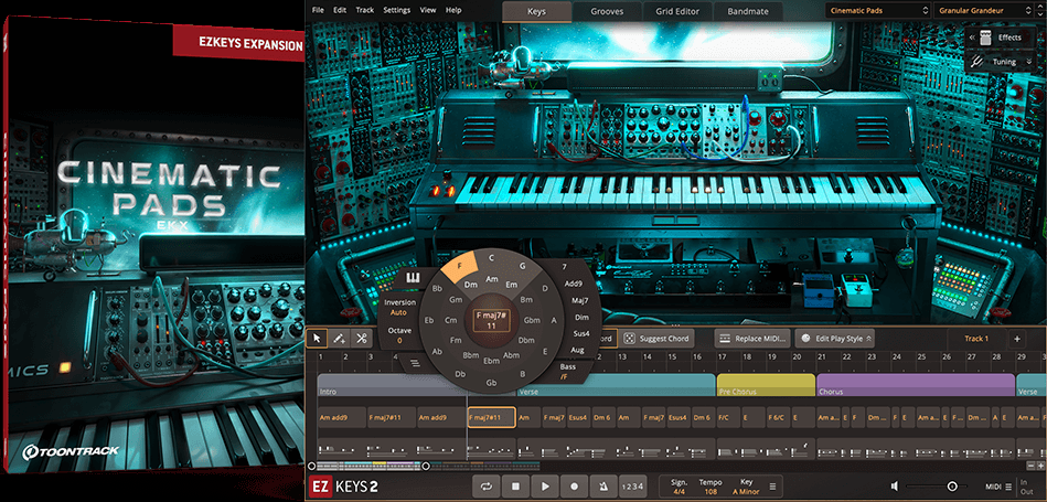 Toontrack Cinematic Pads EKX - for EZkeys 2