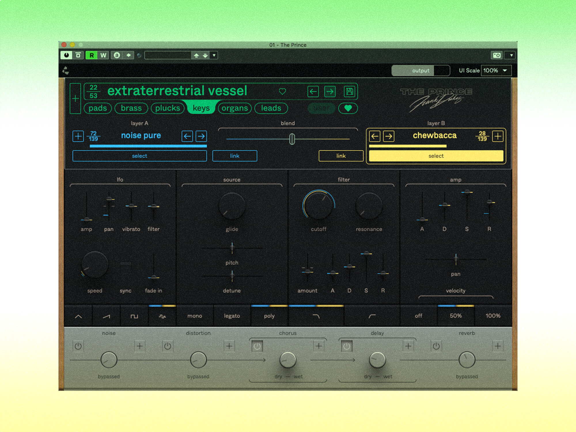 cradle Prince + State Machine, Slow Drift, Low End, Faded