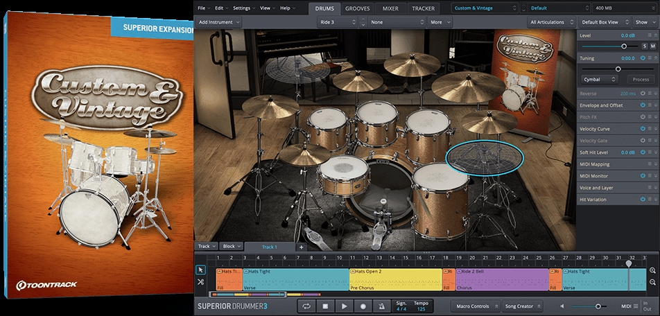 Toontrack SDX Custom & Vintage - for Superior Drummer 2 & 3