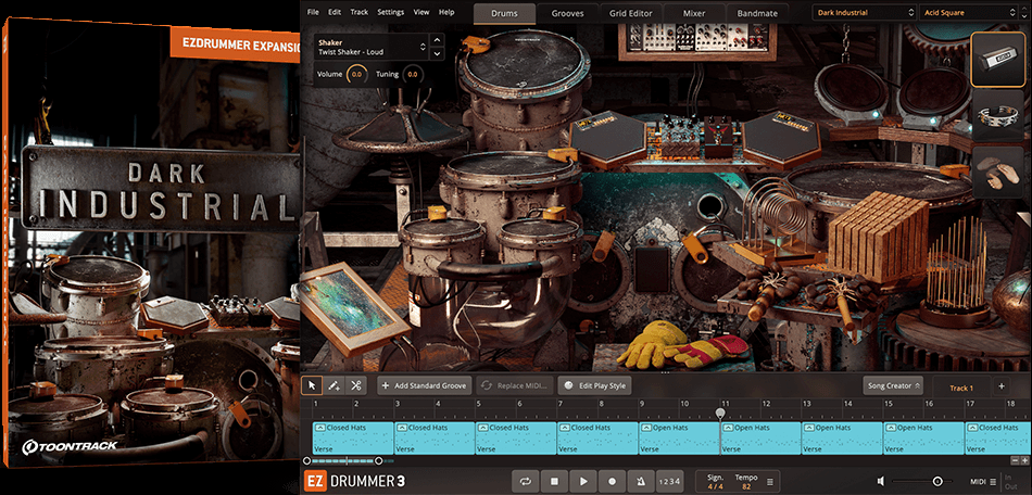 Toontrack EZX - Dark Industrial - for EZdrummer    3