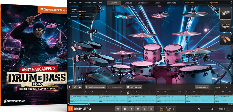 Toontrack EZX of your        choice for EZdrummer 3