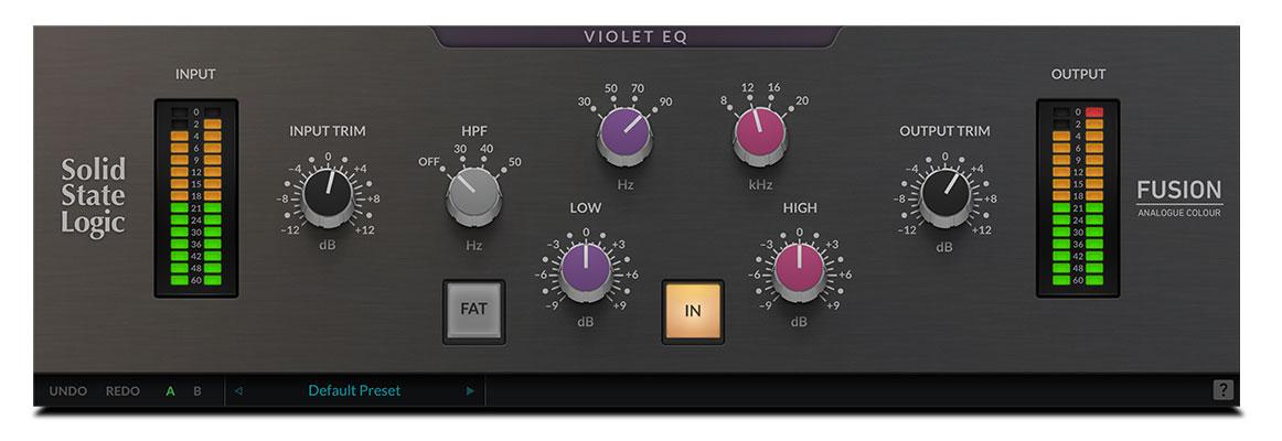 Solid State Logic SSL Fusion Violet EQ Plug-in