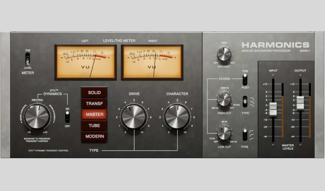 Softube Harmonics Analog Saturation Processor