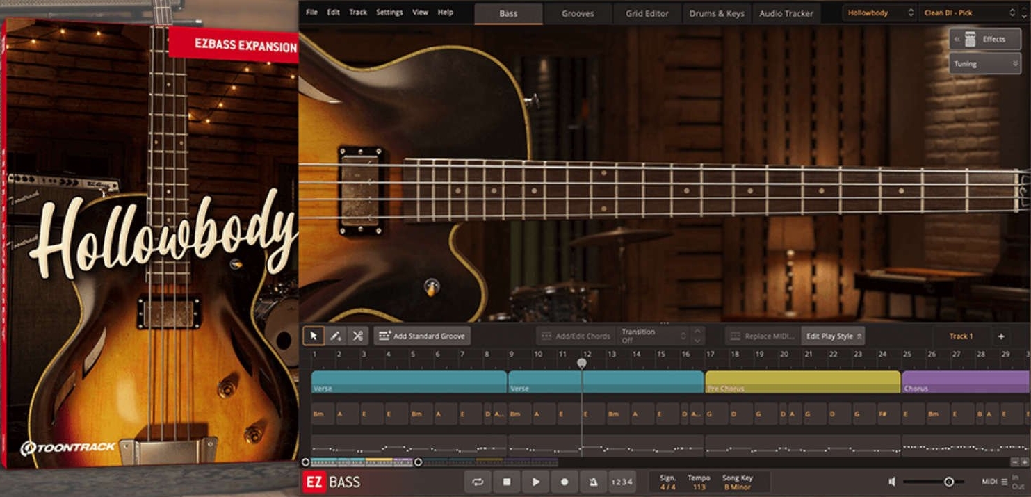 Toontrack Hollowbody EBX - for EZbass