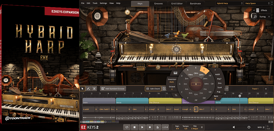 Toontrack Hybrid Harp EKX - for EZkeys 2