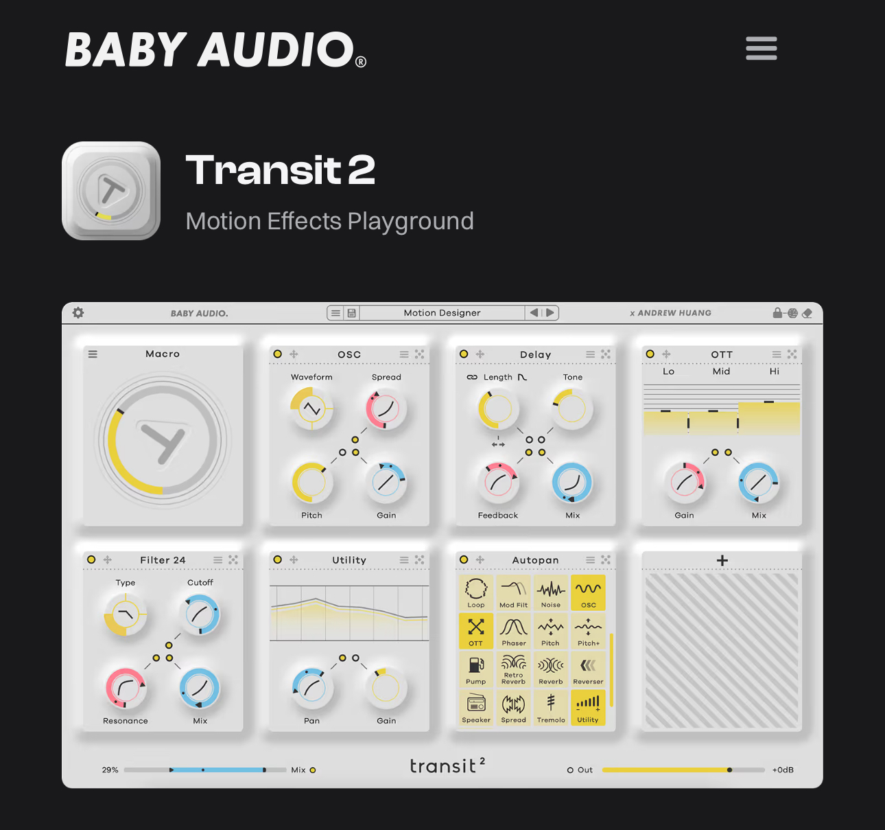 BABY AUDIO Transit 2 Motion Effects Playground