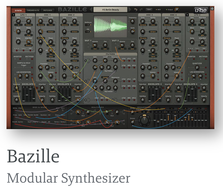 u-he Bazille modular synthesizer