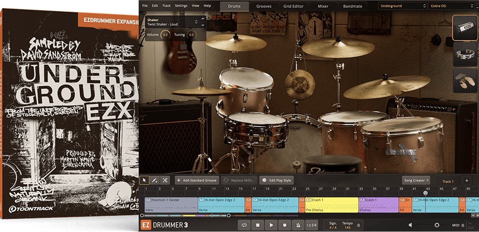 Toontrack Underground  EZX - for EZdrummer 3