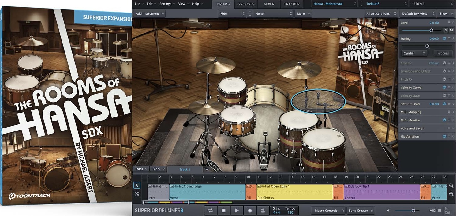 Toontrack SDX - The Rooms Of Hansa - for Superior Drummer 3