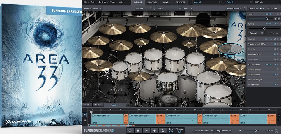 Toontrack SDX - Area 33 for  Superior Drummer 3
