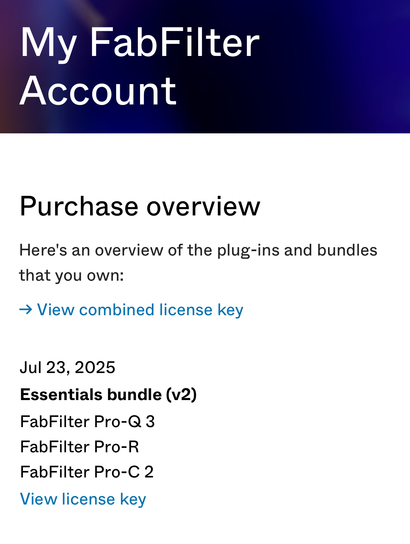 Fabfilter Fab Filter bundle (v2) Pro-Q 3 , Pro-R, Pro C 2