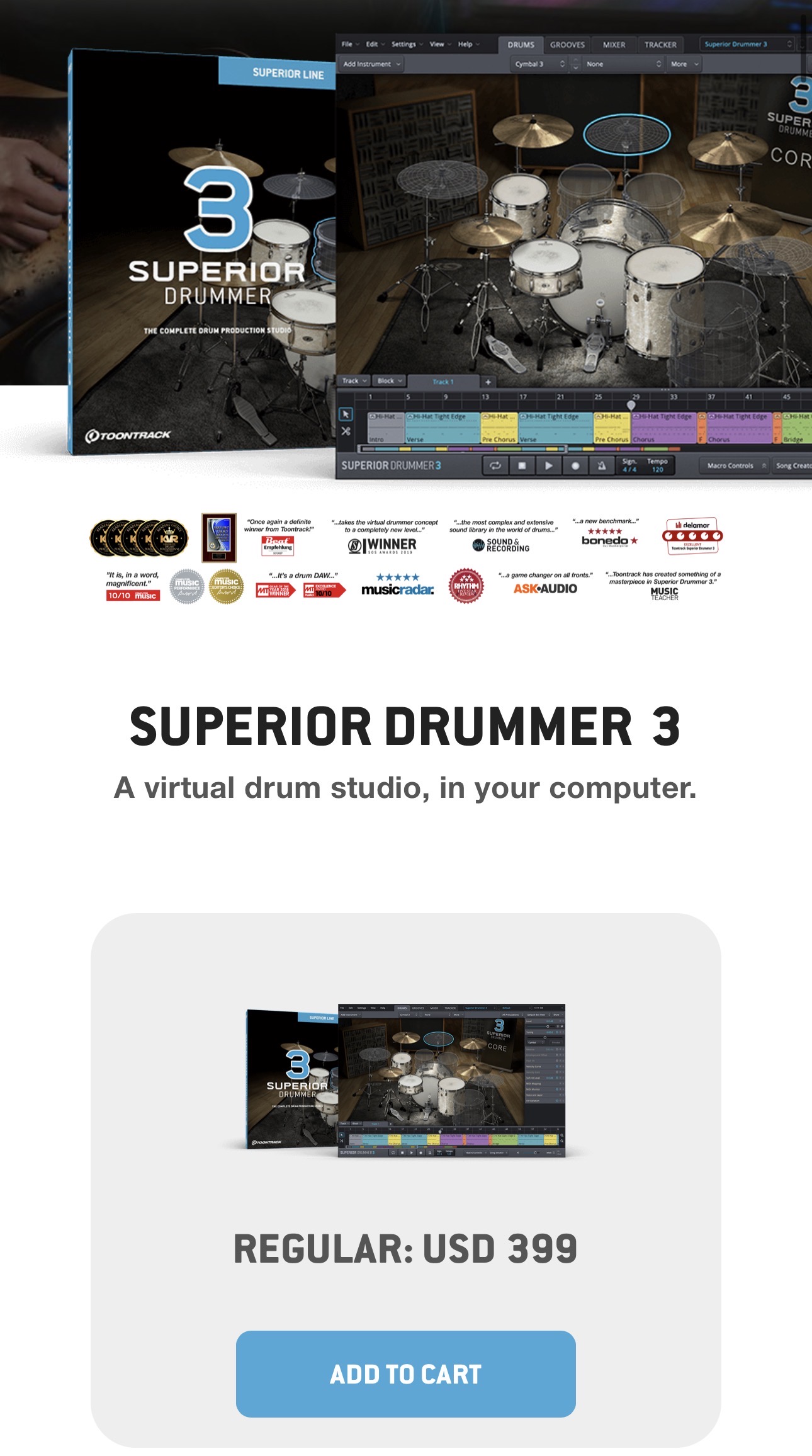 Toontrack Superior Drummer 3