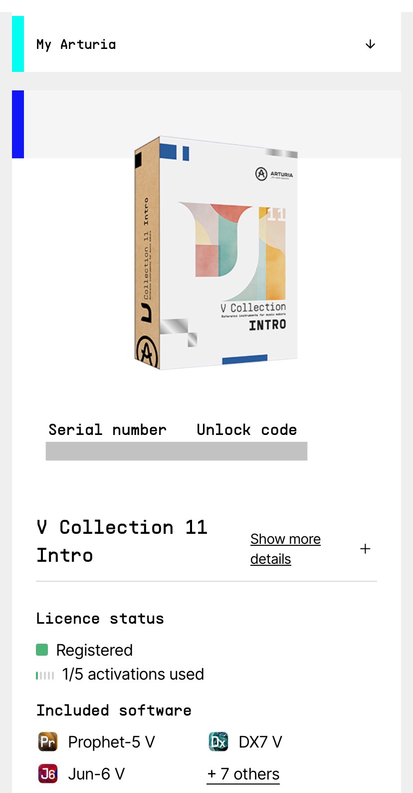 Arturia Arturia Collection V 11 Intro