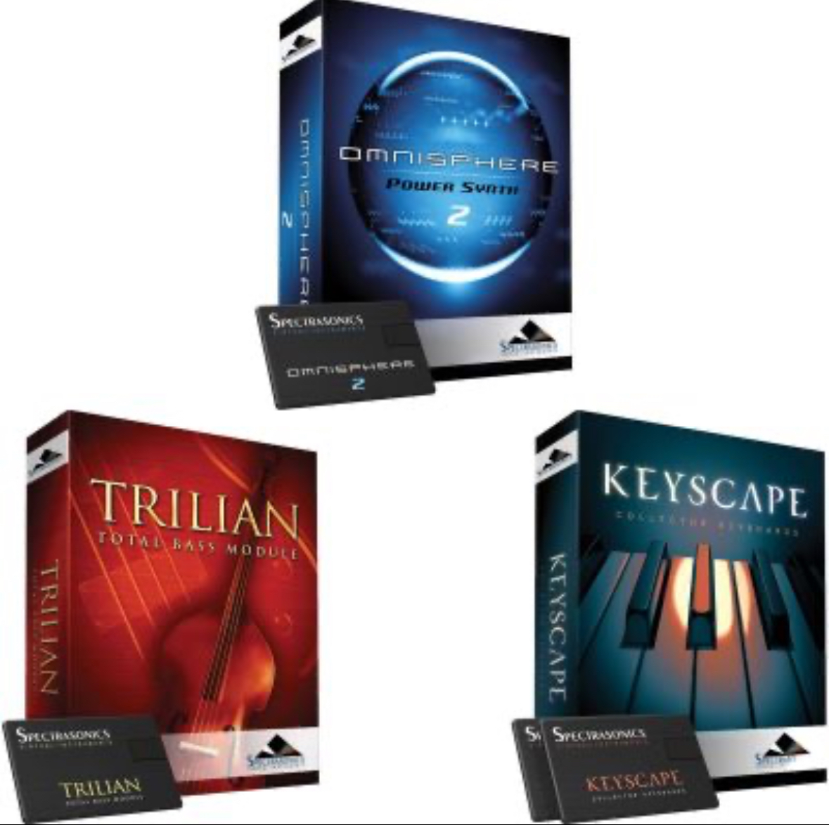 Spectrasonics Omnisphere 2, Keyscape and Trillian (Spectrasonics