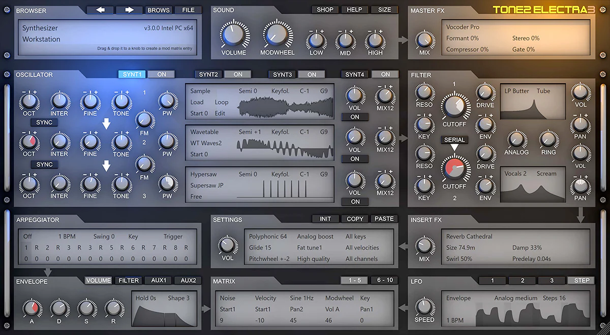 Tone2 Electra3 with ALL expansions