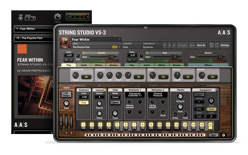 AAS Applied Acoustics Systems FEAR WITHIN String Studio VS-3 and AAS Player soun