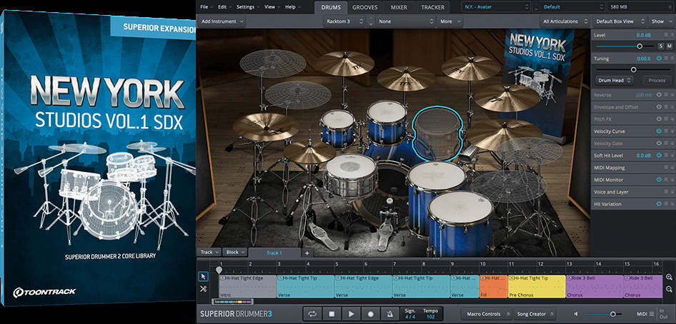 Toontrack New York Studios Vol. 1 SDX