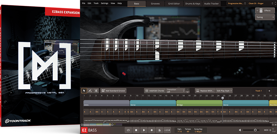 Toontrack Progressive Metal EBX - for EZbass