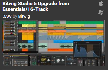 bitwig Bitwig Studio 5 Upgrade from Essentials