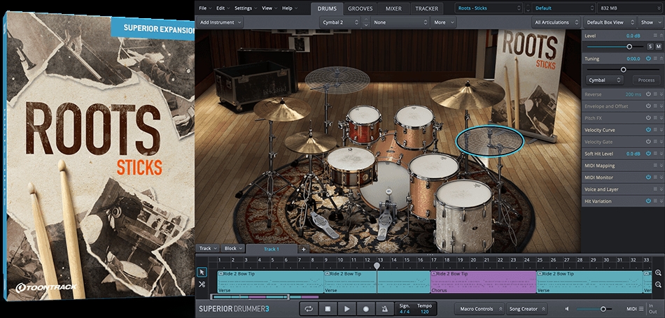 Toontrack Roots Sticks SDX