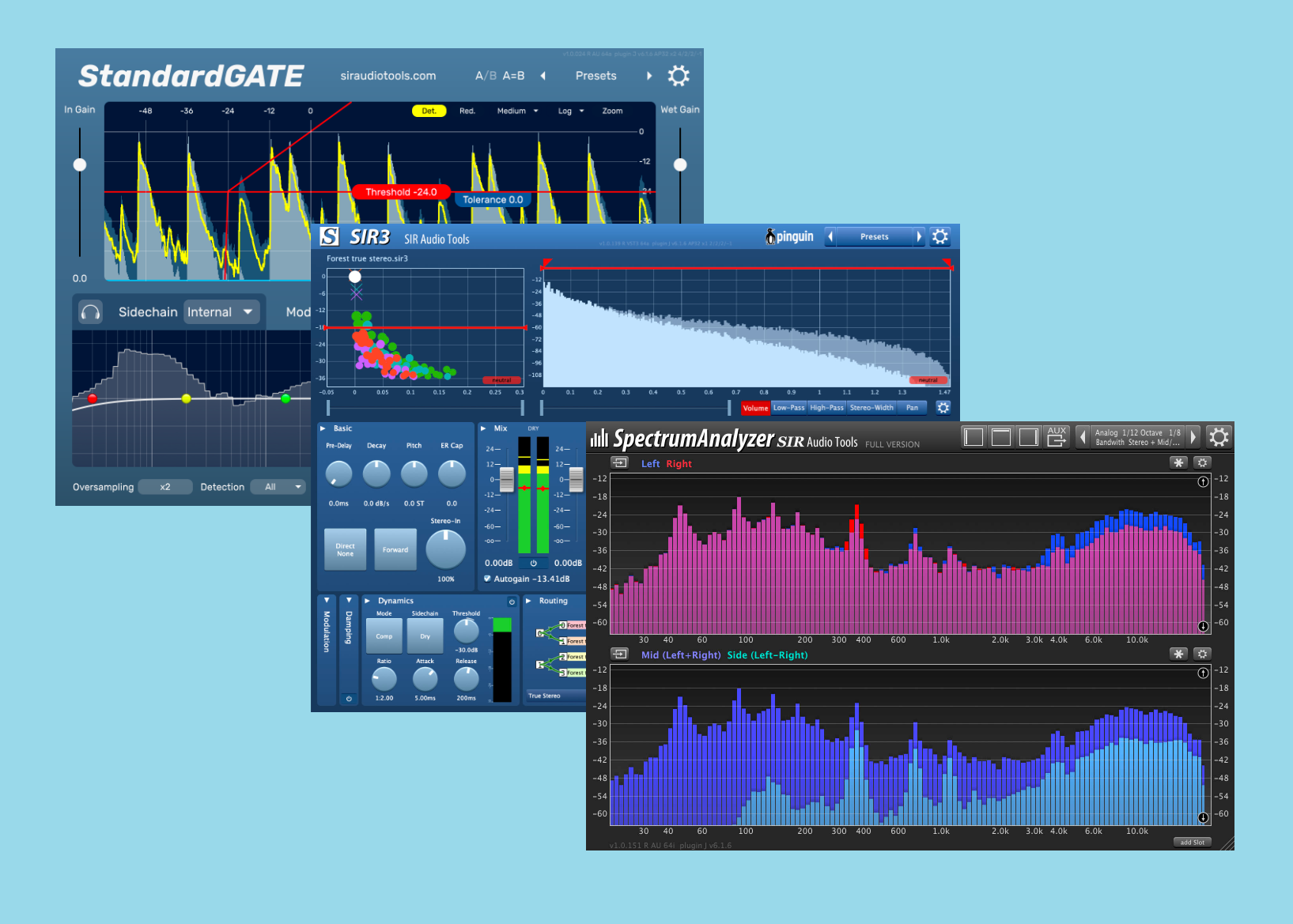 SIR Audio StandardGATE, SIR3, SpectrumAnalyzer (Full Version