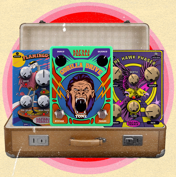 Safari Pedals Flamingo Verb, Gorilla Drive & Hawk Phaser