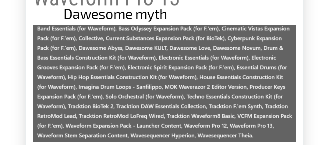 Tracktion Large acount takeover
