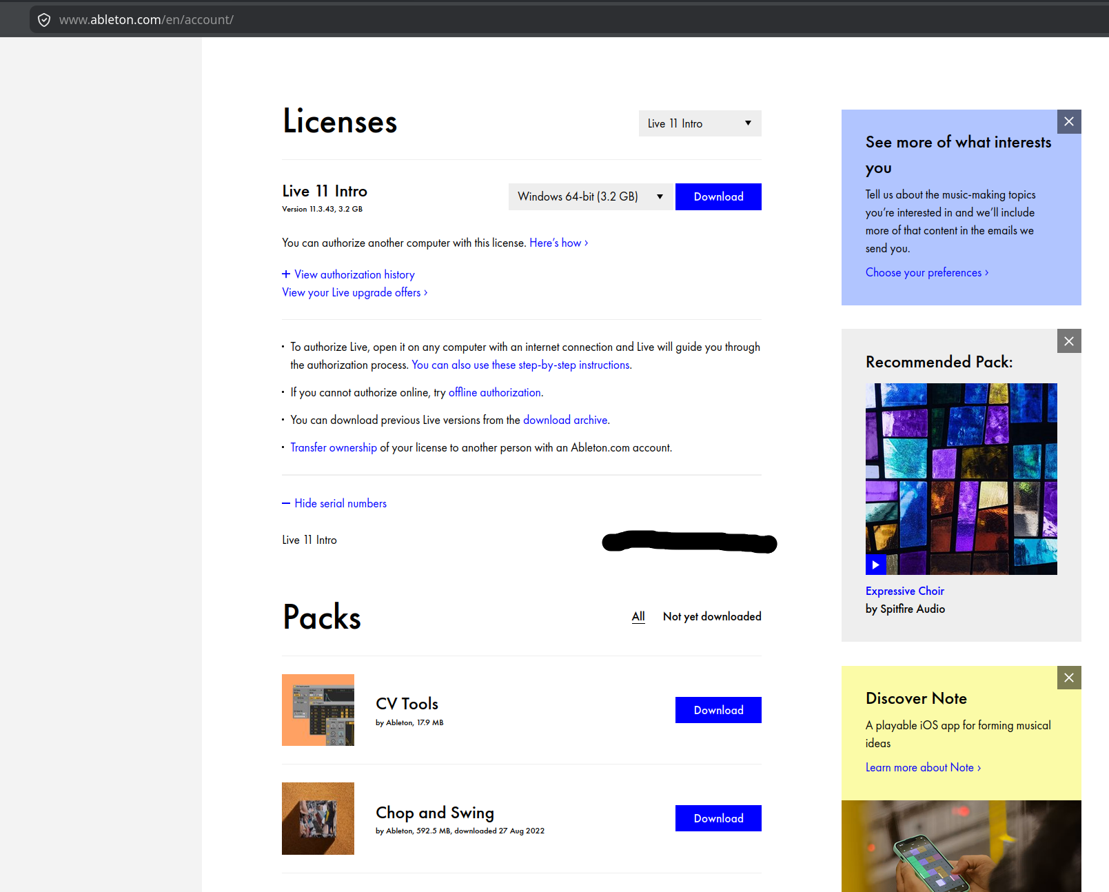 Ableton Live 11 Intro (Full Standalone License)